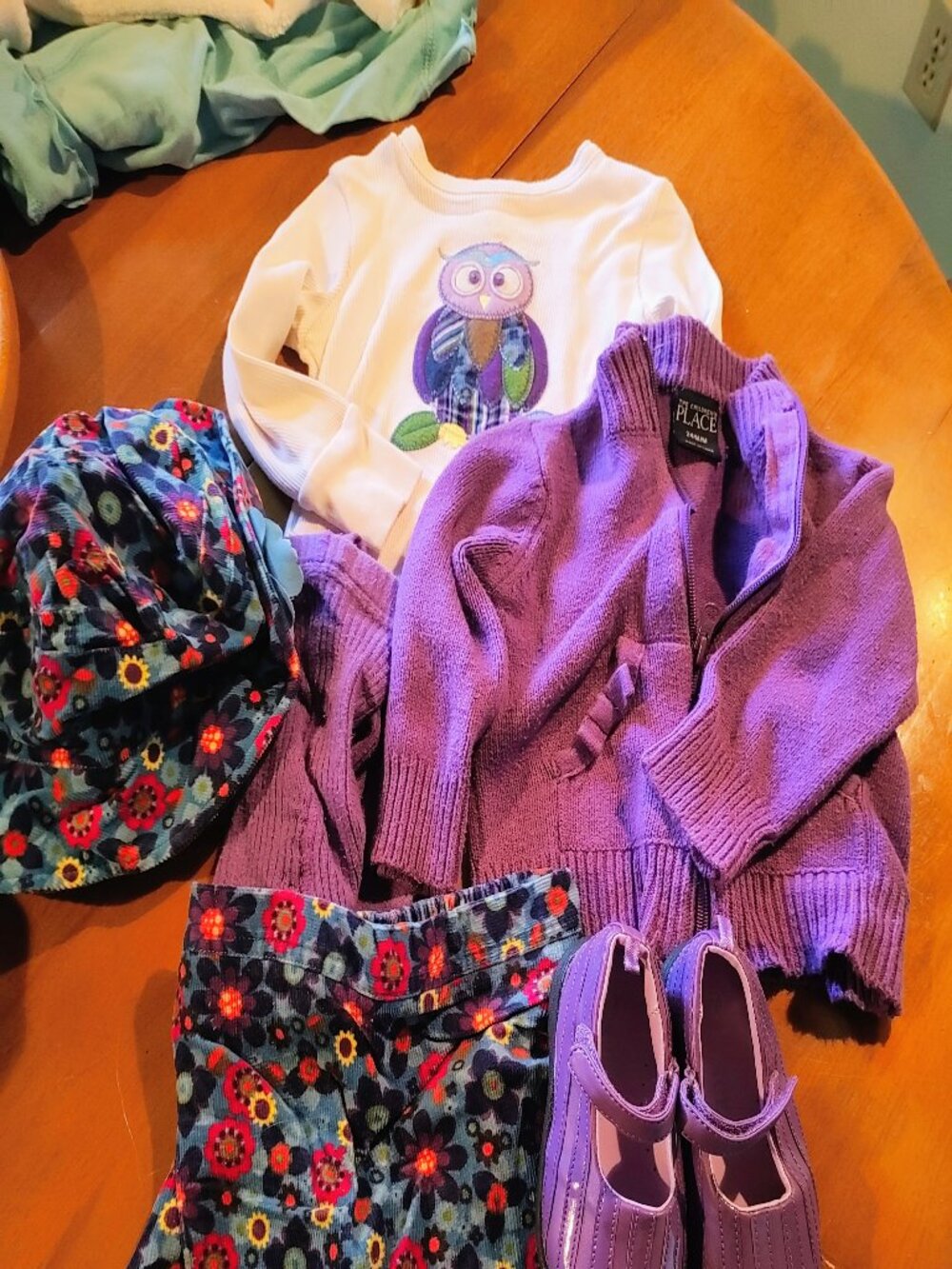 Girls Size 24 Months 5 piece "The Children's Place" Mauve outfit. Like NEW